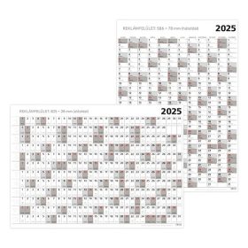   Plakátnaptár TOPTIMER T100 éves B/1 976x686mm kétoldalas 2026.